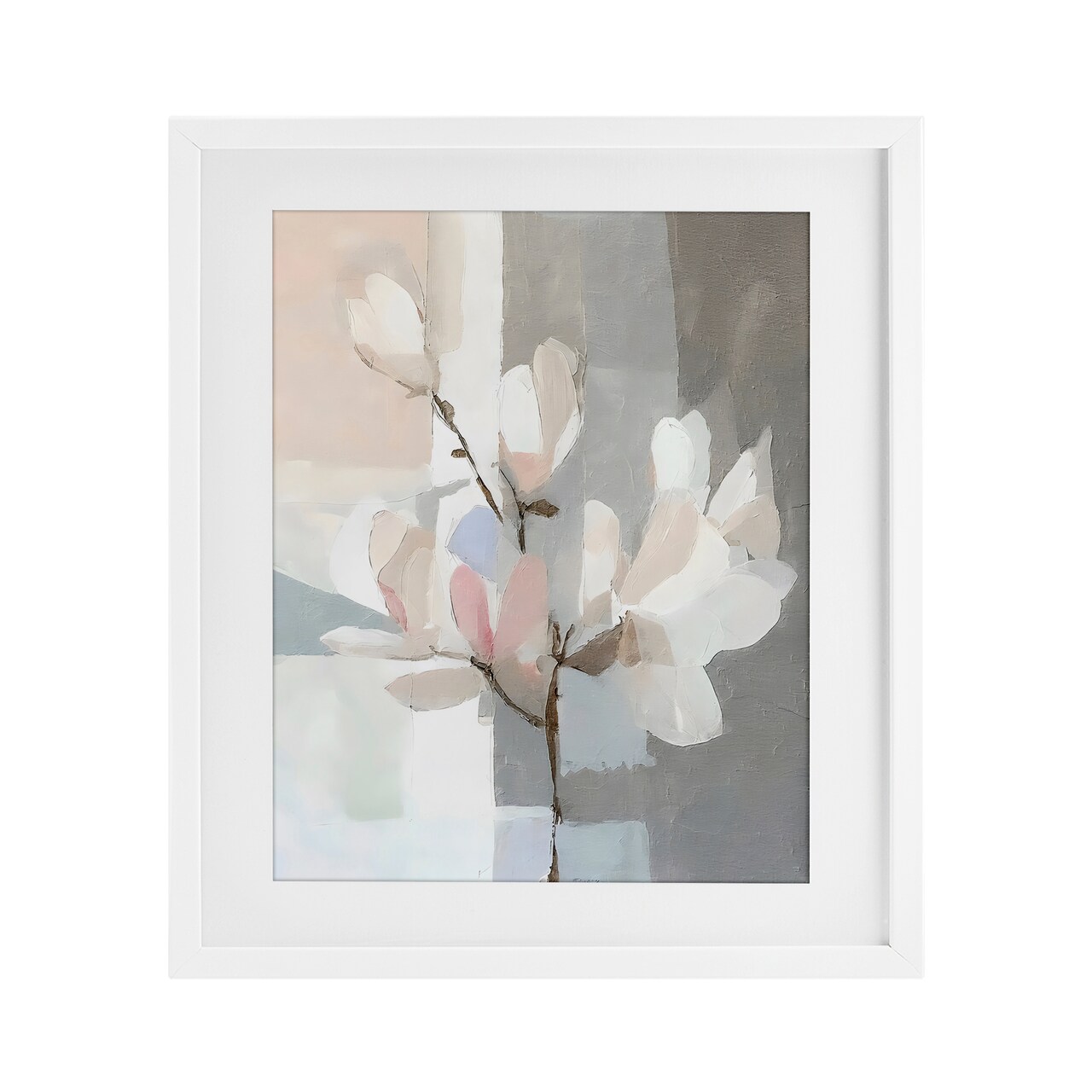 Stupell Industries Lavender Haze Neutrals Framed Print Under Glass, design by Riley B